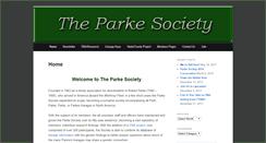 Desktop Screenshot of parkesociety.org